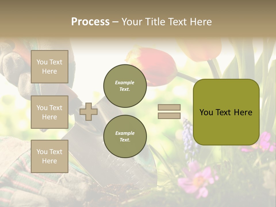 Hand Wood Plant PowerPoint Template