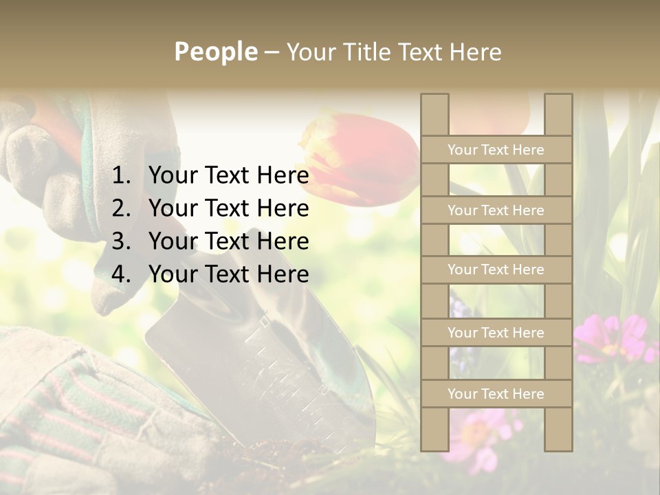 Hand Wood Plant PowerPoint Template