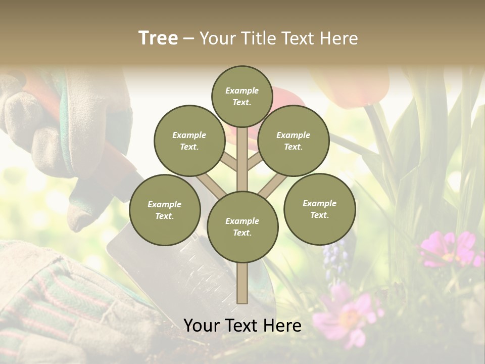 Hand Wood Plant PowerPoint Template