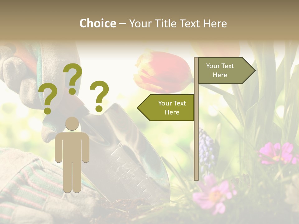 Hand Wood Plant PowerPoint Template