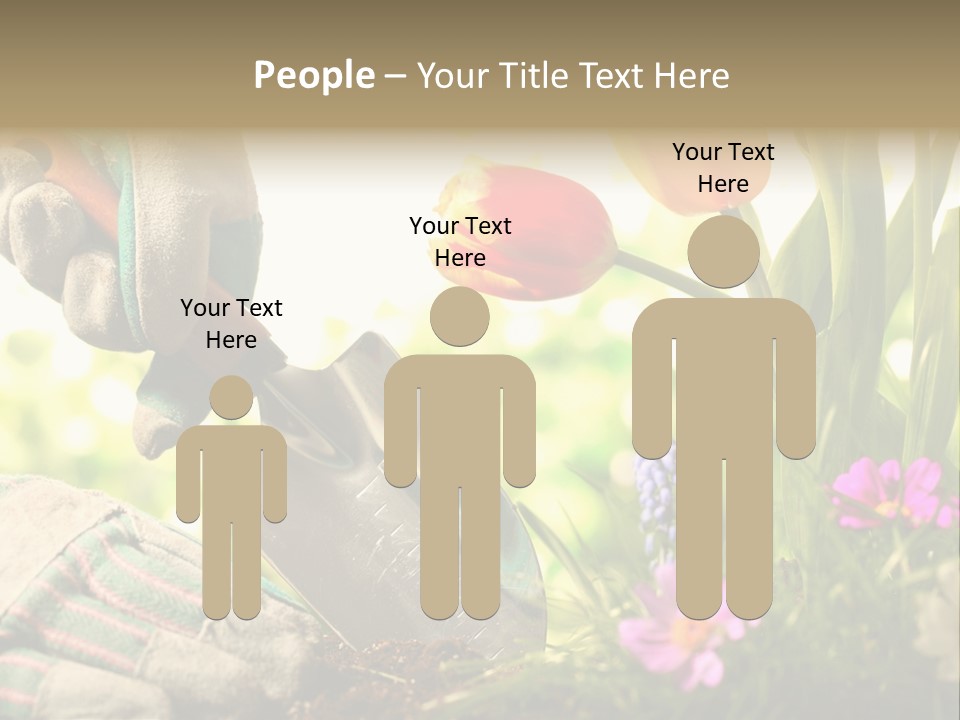 Hand Wood Plant PowerPoint Template