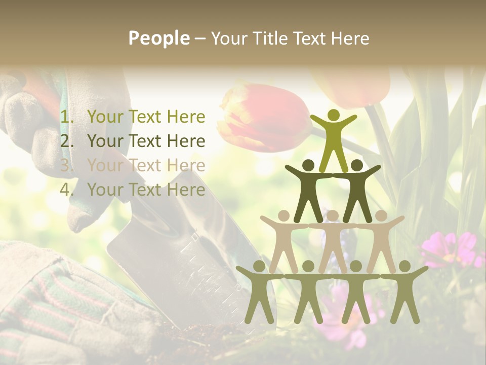 Hand Wood Plant PowerPoint Template