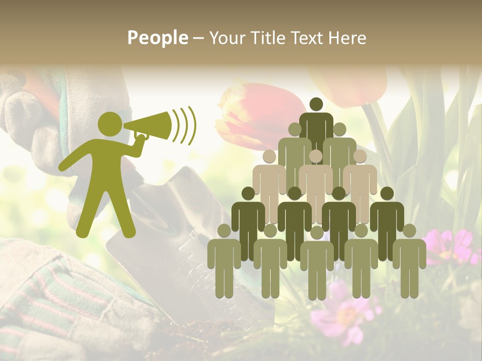 Hand Wood Plant PowerPoint Template