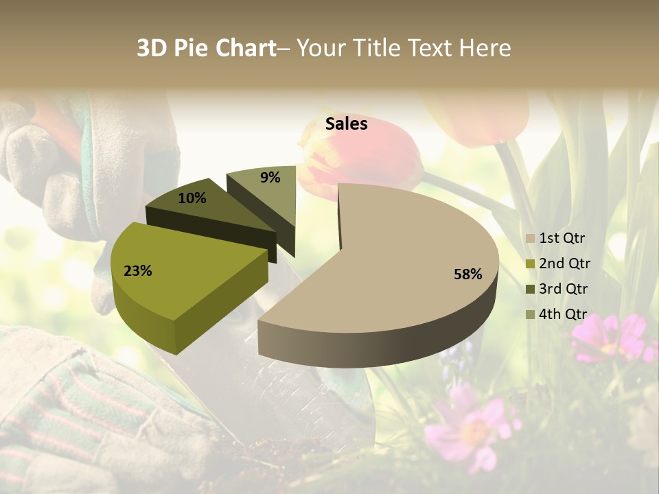 Hand Wood Plant PowerPoint Template