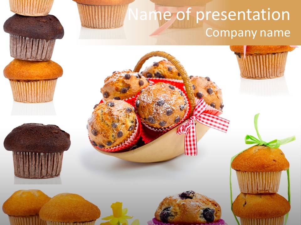 Cupcake Fresh Set PowerPoint Template