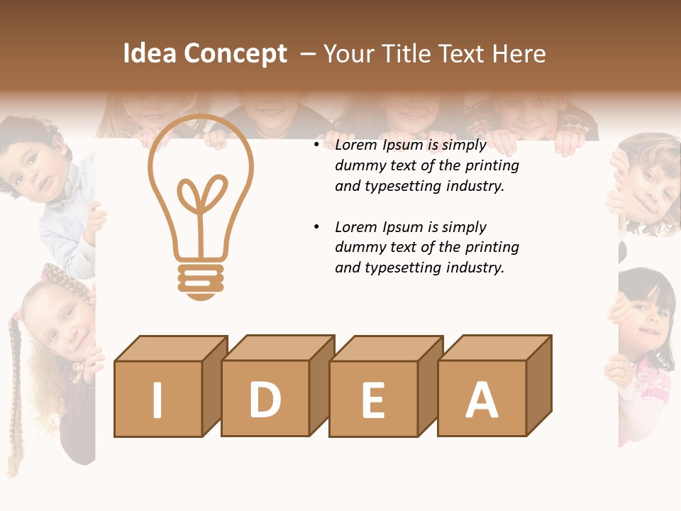 Attractive Childhood Young PowerPoint Template