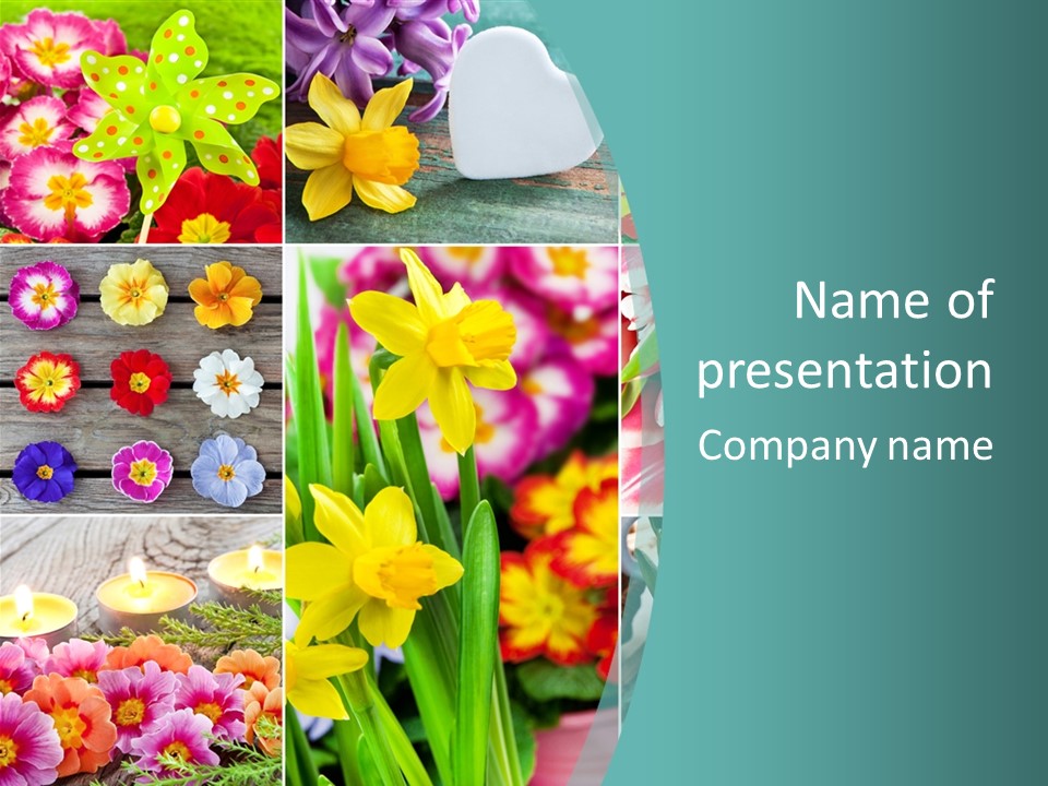 Landhaus Gartenpflanzen Living PowerPoint Template