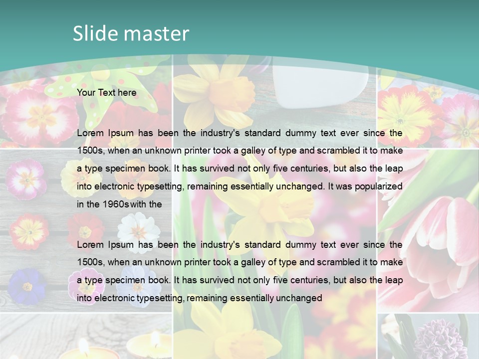 Landhaus Gartenpflanzen Living PowerPoint Template