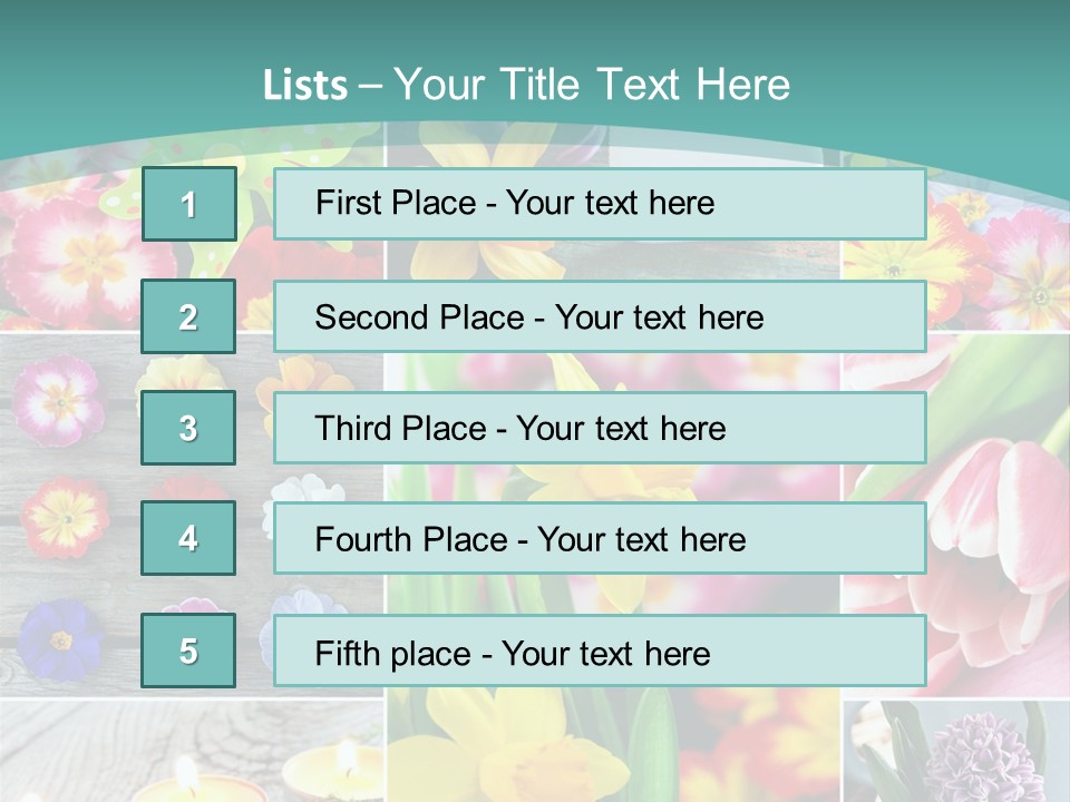 Landhaus Gartenpflanzen Living PowerPoint Template