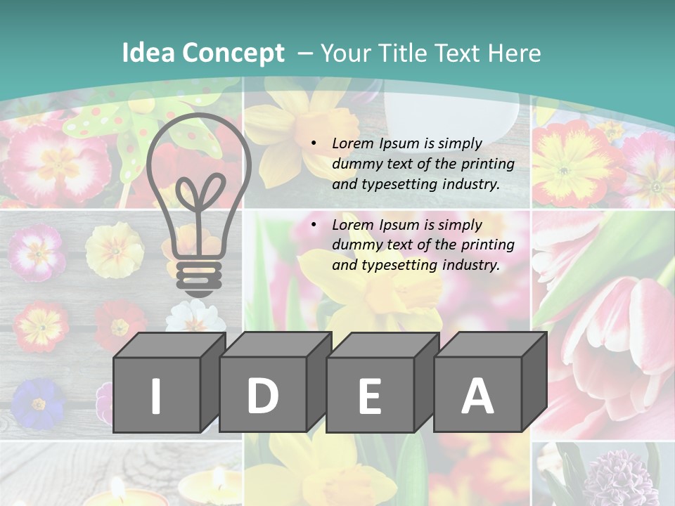 Landhaus Gartenpflanzen Living PowerPoint Template