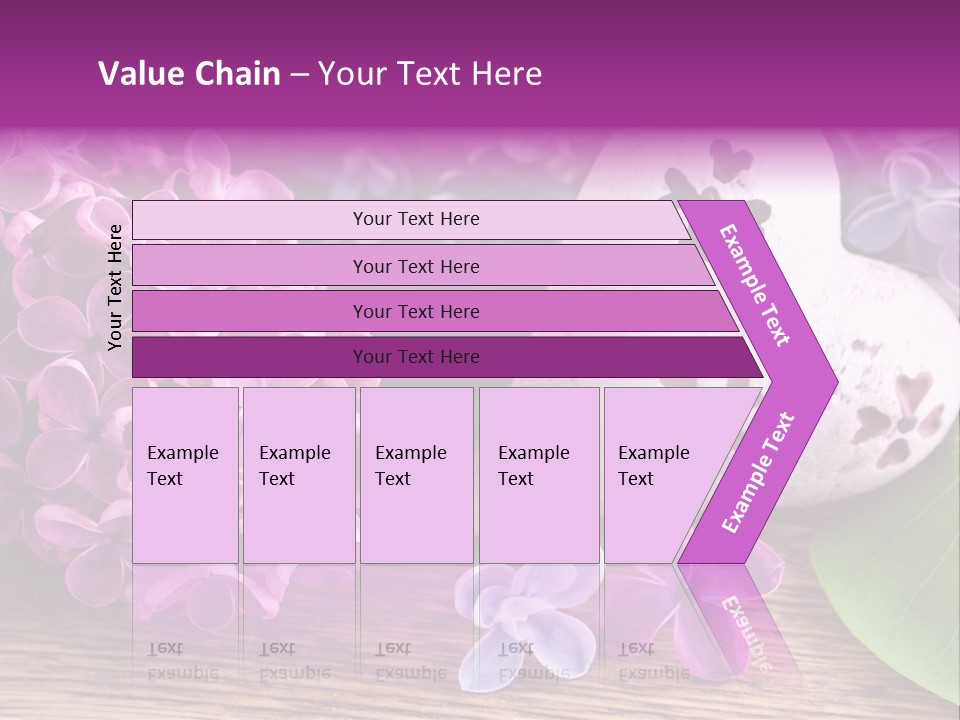 Rosa Gartenblumen Blume PowerPoint Template