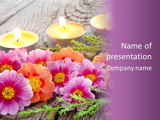 Blumendekoration Pflanzen Bunt PowerPoint Template