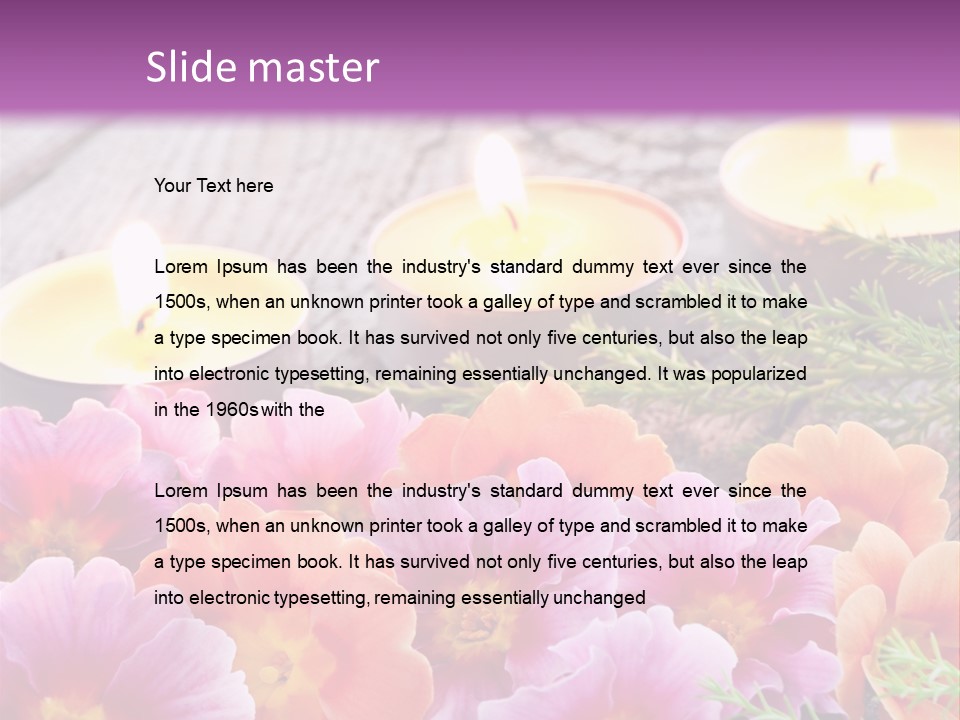 Blumendekoration Pflanzen Bunt PowerPoint Template