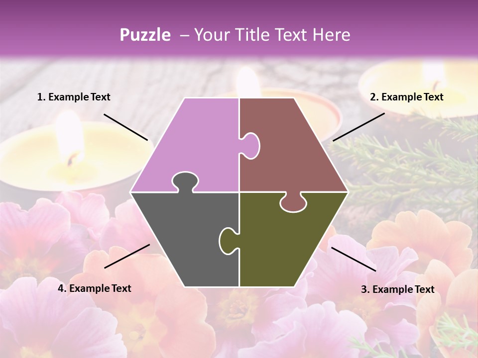 Blumendekoration Pflanzen Bunt PowerPoint Template