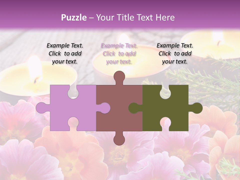 Blumendekoration Pflanzen Bunt PowerPoint Template