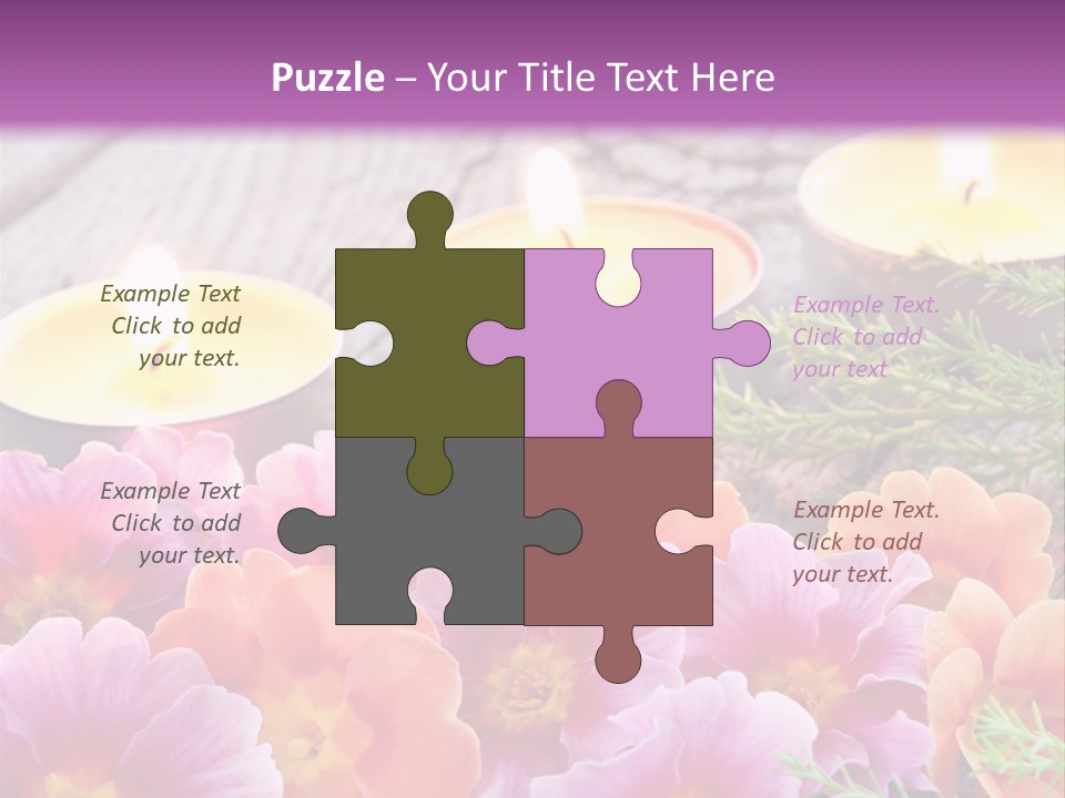 Blumendekoration Pflanzen Bunt PowerPoint Template