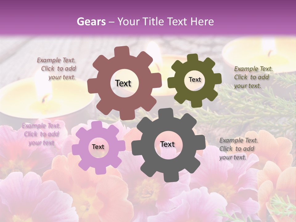 Blumendekoration Pflanzen Bunt PowerPoint Template