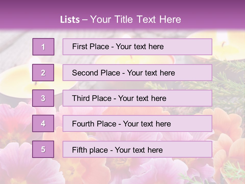 Blumendekoration Pflanzen Bunt PowerPoint Template