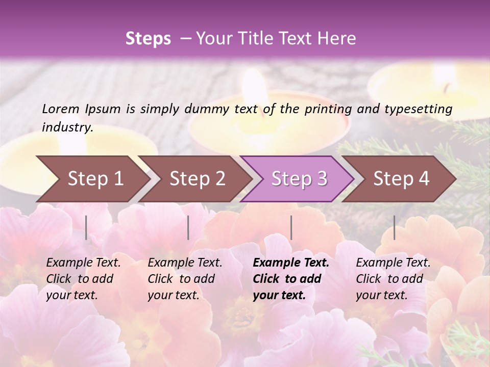 Blumendekoration Pflanzen Bunt PowerPoint Template