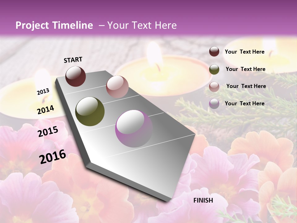 Blumendekoration Pflanzen Bunt PowerPoint Template