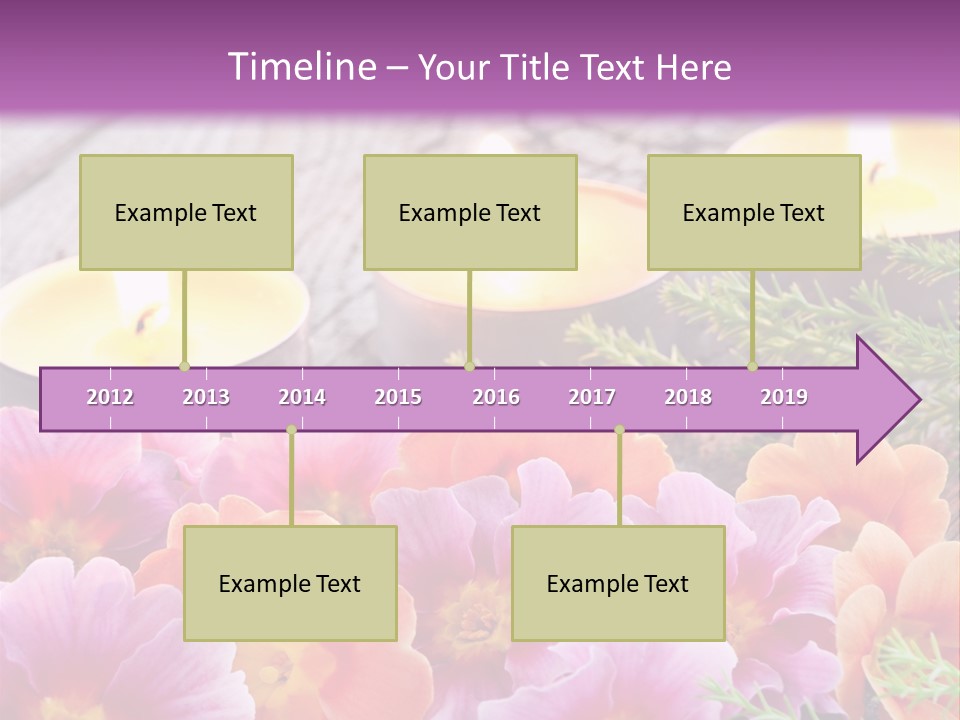 Blumendekoration Pflanzen Bunt PowerPoint Template