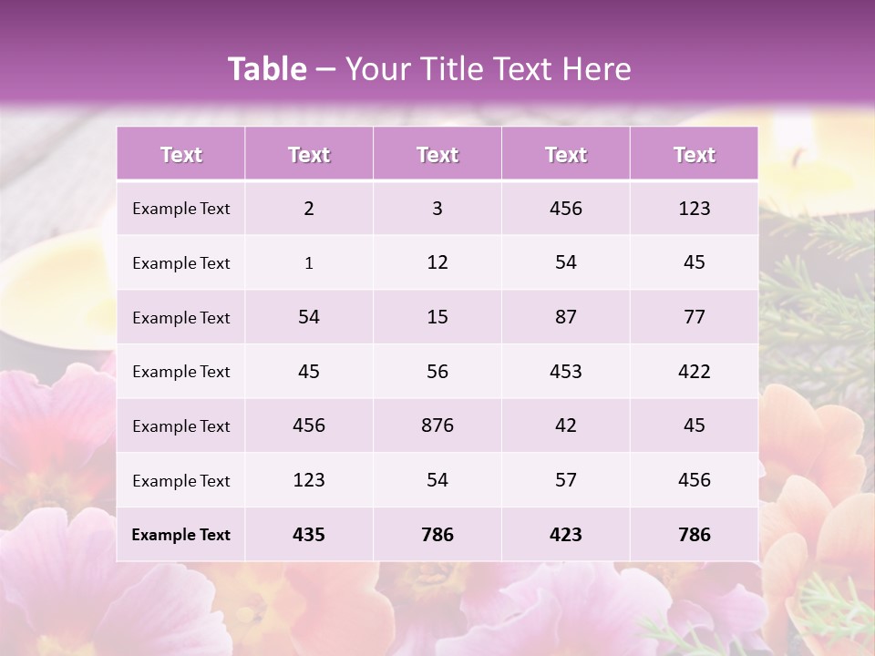 Blumendekoration Pflanzen Bunt PowerPoint Template