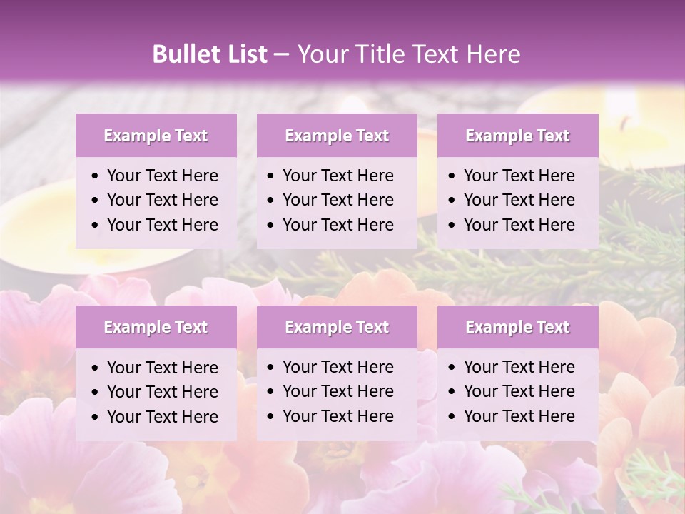 Blumendekoration Pflanzen Bunt PowerPoint Template