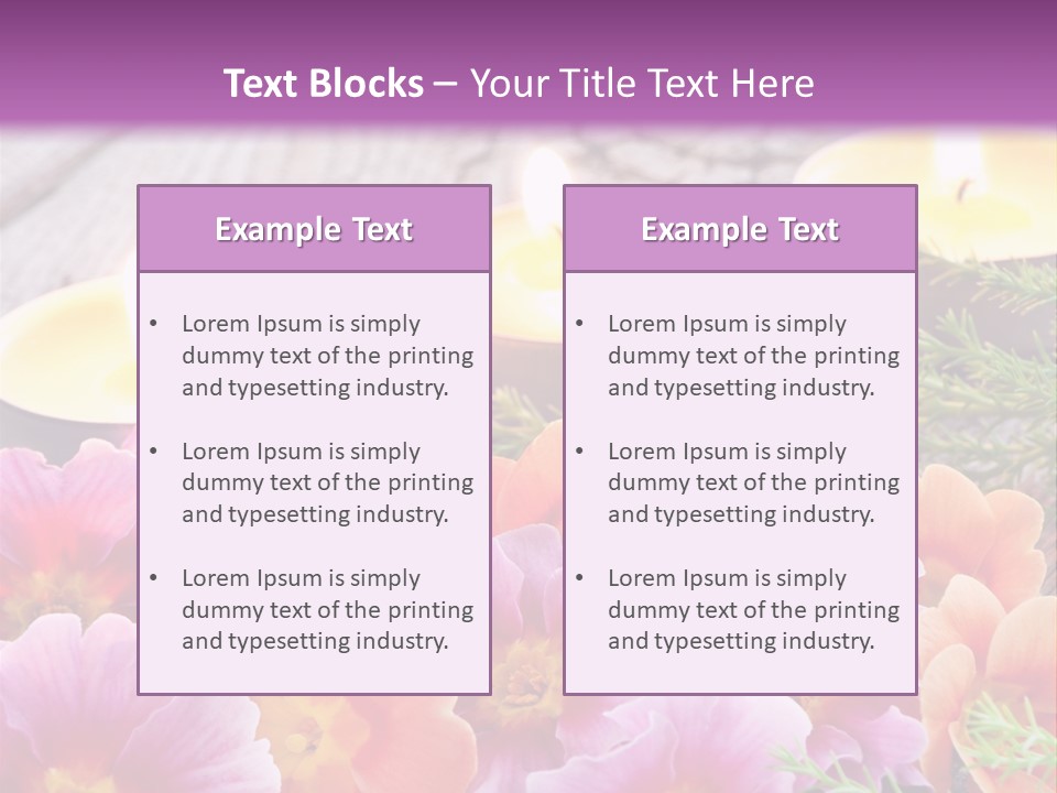 Blumendekoration Pflanzen Bunt PowerPoint Template