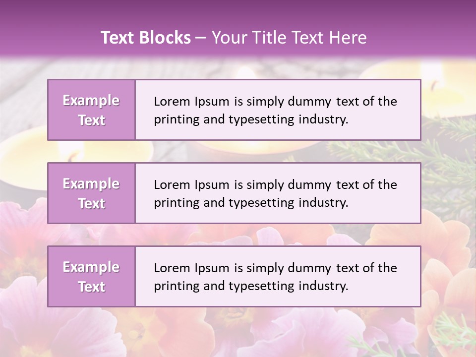Blumendekoration Pflanzen Bunt PowerPoint Template