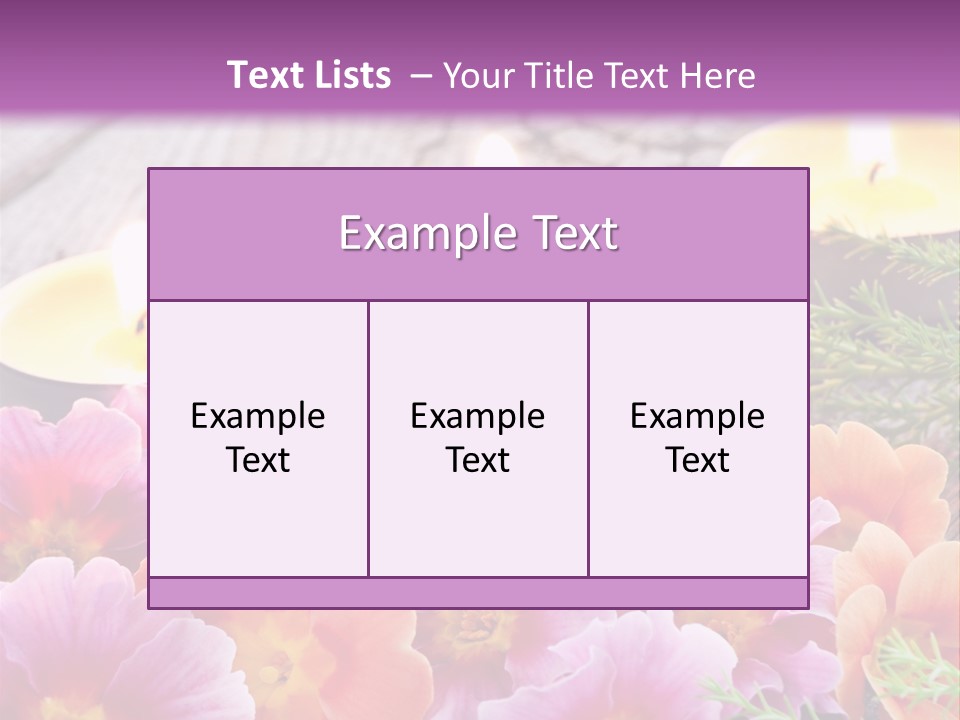 Blumendekoration Pflanzen Bunt PowerPoint Template
