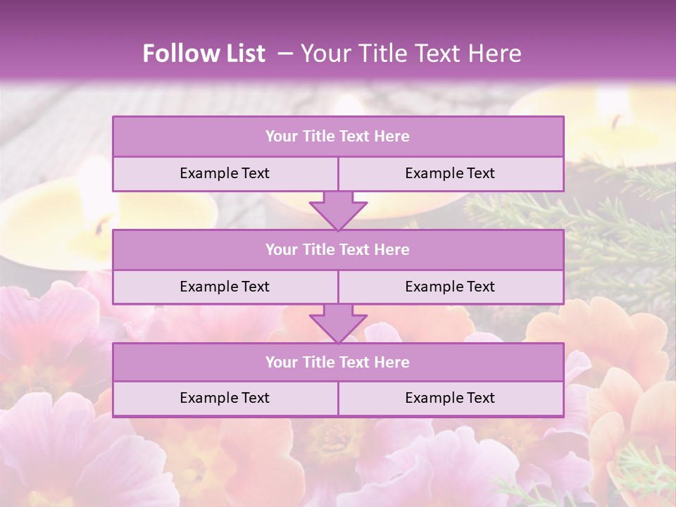Blumendekoration Pflanzen Bunt PowerPoint Template