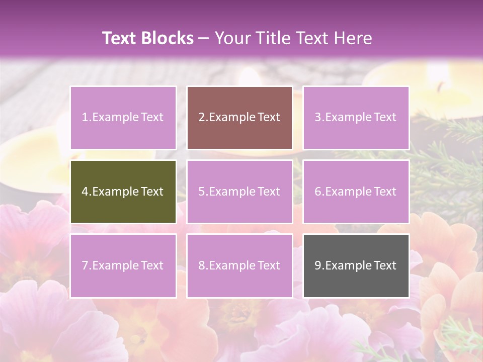 Blumendekoration Pflanzen Bunt PowerPoint Template