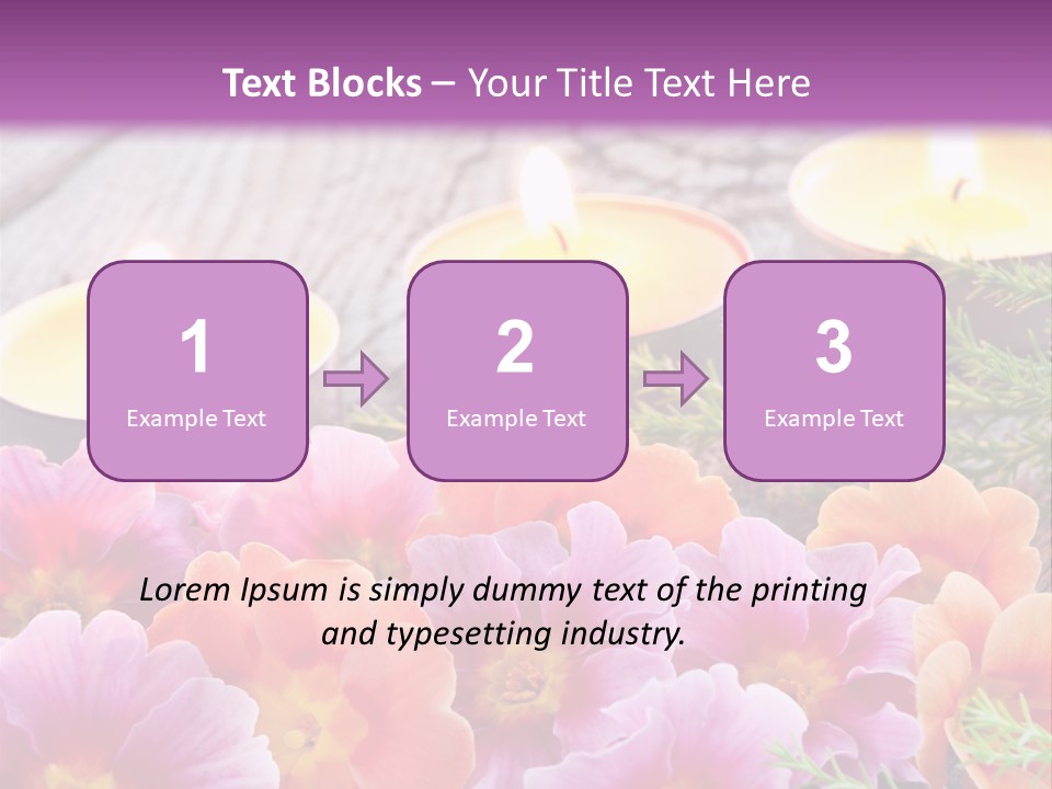 Blumendekoration Pflanzen Bunt PowerPoint Template