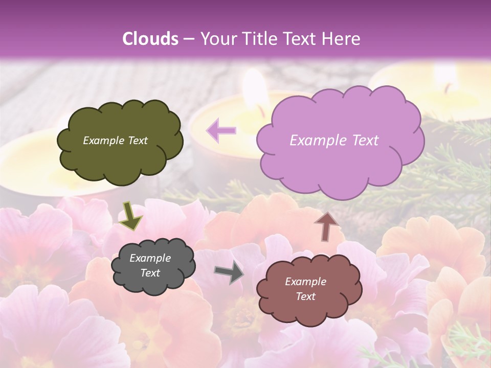 Blumendekoration Pflanzen Bunt PowerPoint Template