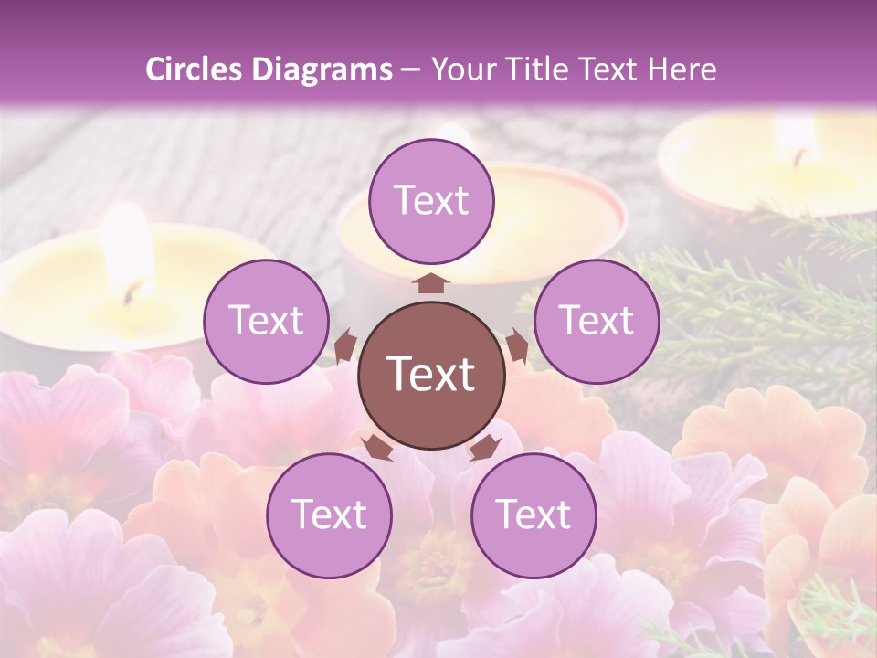 Blumendekoration Pflanzen Bunt PowerPoint Template