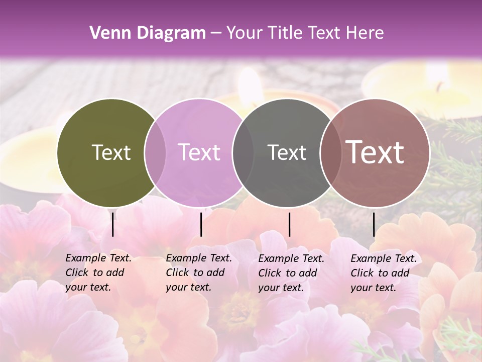 Blumendekoration Pflanzen Bunt PowerPoint Template