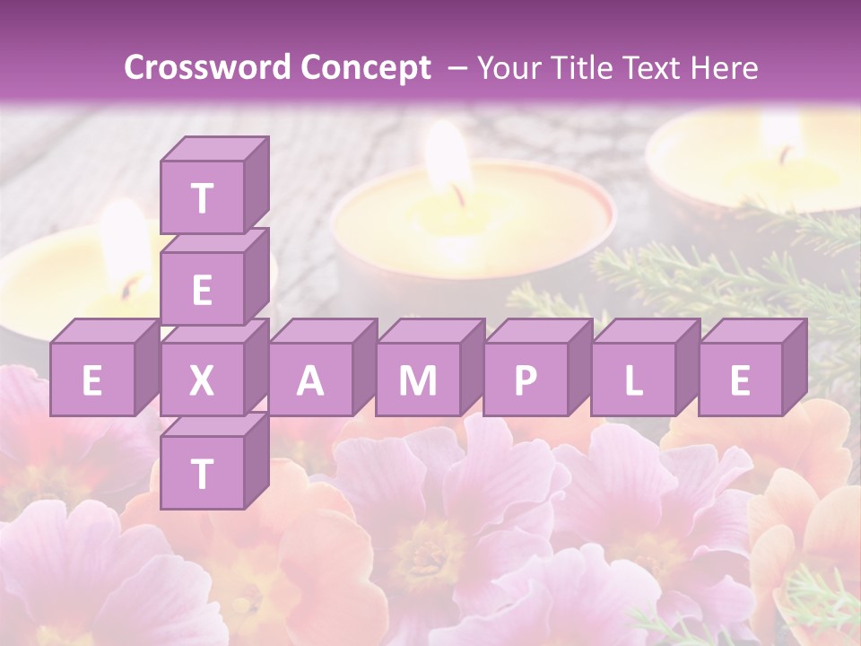 Blumendekoration Pflanzen Bunt PowerPoint Template