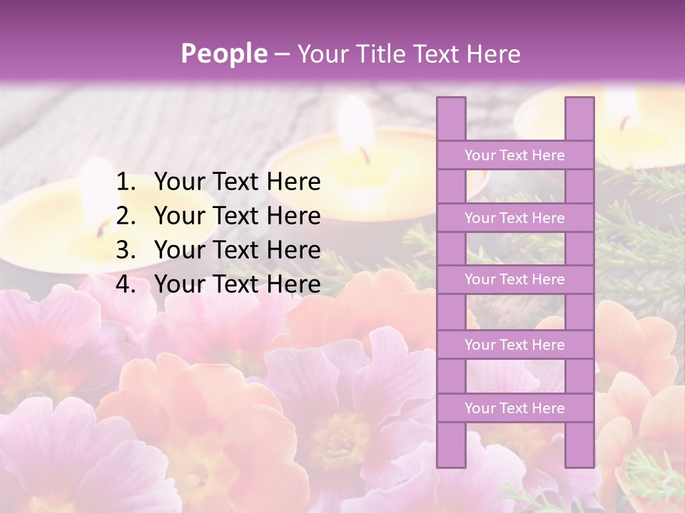 Blumendekoration Pflanzen Bunt PowerPoint Template