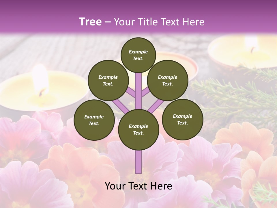 Blumendekoration Pflanzen Bunt PowerPoint Template