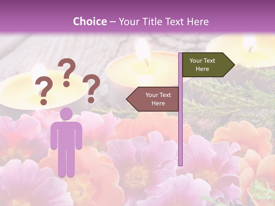 Blumendekoration Pflanzen Bunt PowerPoint Template