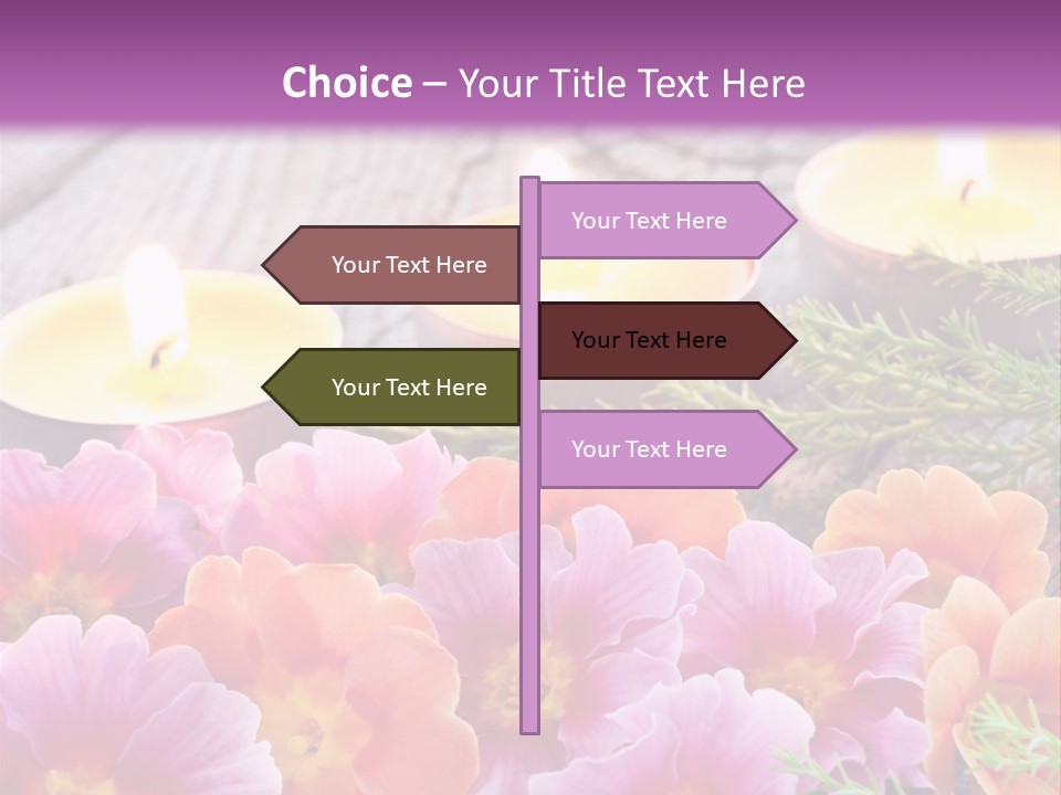 Blumendekoration Pflanzen Bunt PowerPoint Template