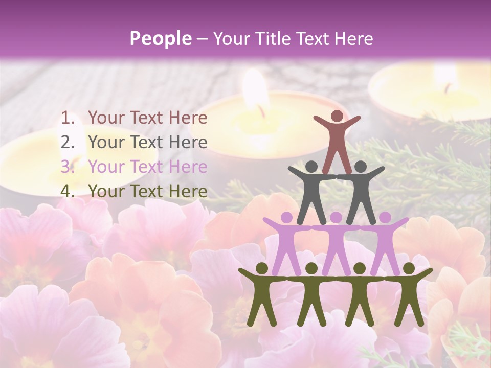 Blumendekoration Pflanzen Bunt PowerPoint Template