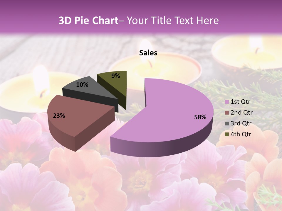 Blumendekoration Pflanzen Bunt PowerPoint Template
