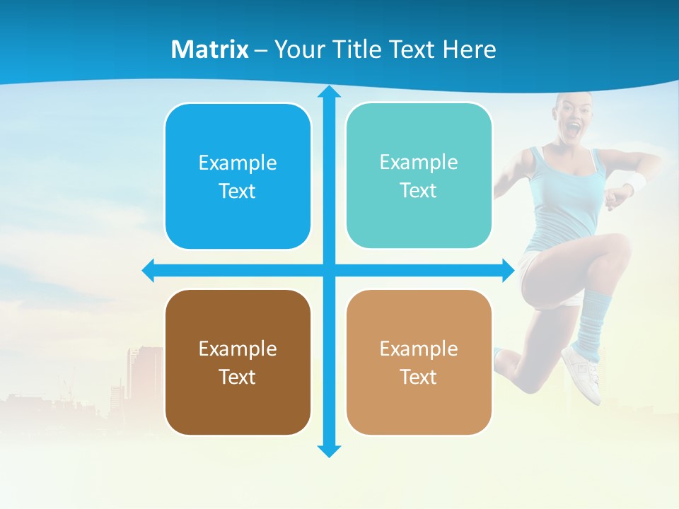 Length Blue Smiling PowerPoint Template