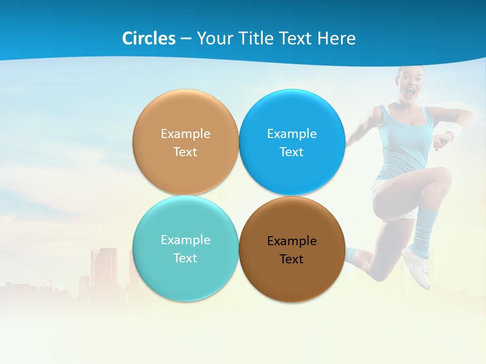 Length Blue Smiling PowerPoint Template