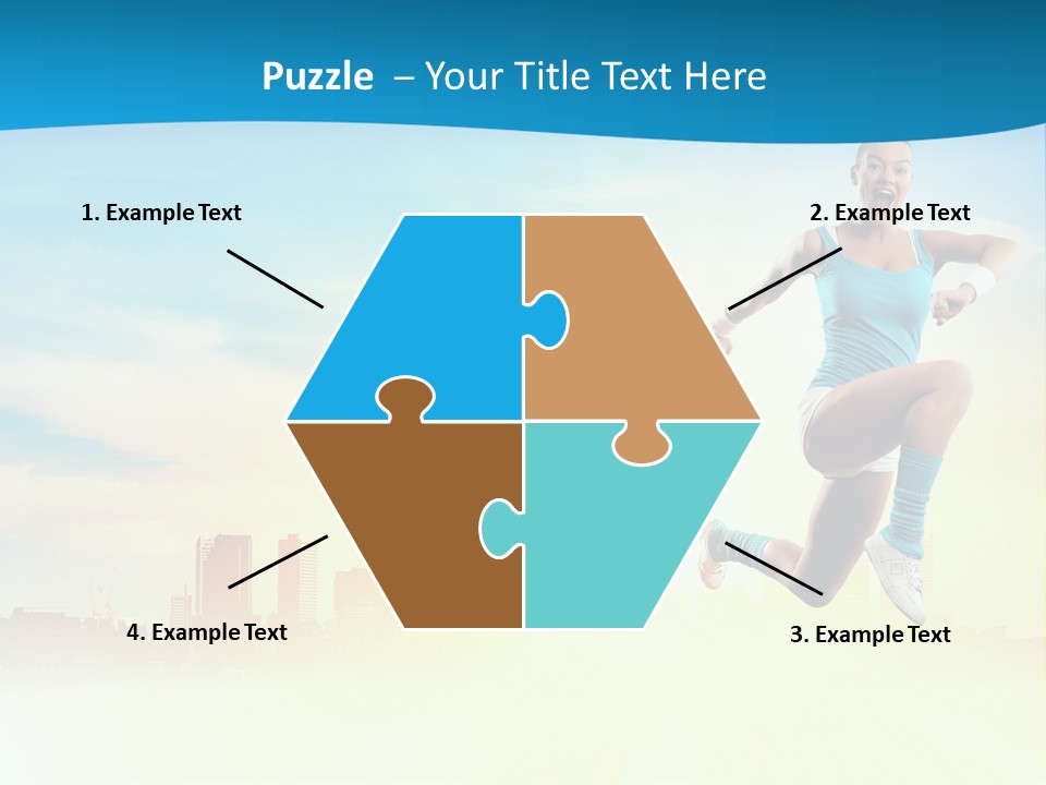 Length Blue Smiling PowerPoint Template