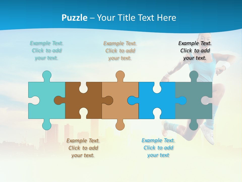 Length Blue Smiling PowerPoint Template