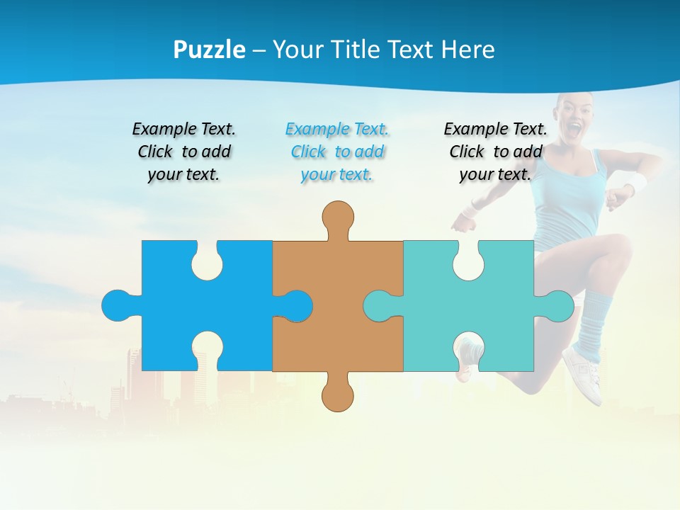 Length Blue Smiling PowerPoint Template