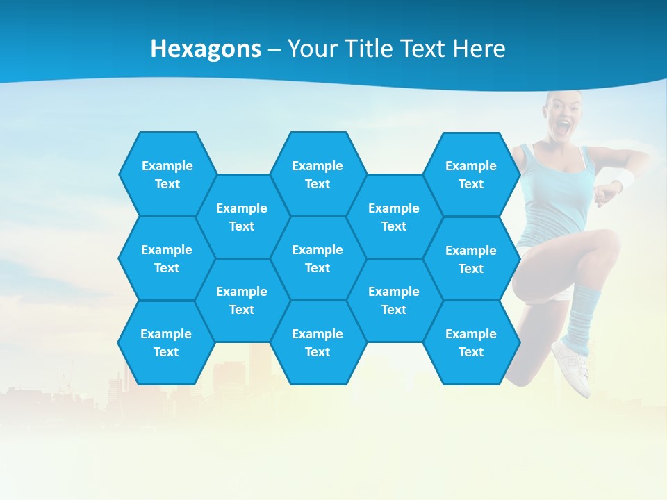 Length Blue Smiling PowerPoint Template