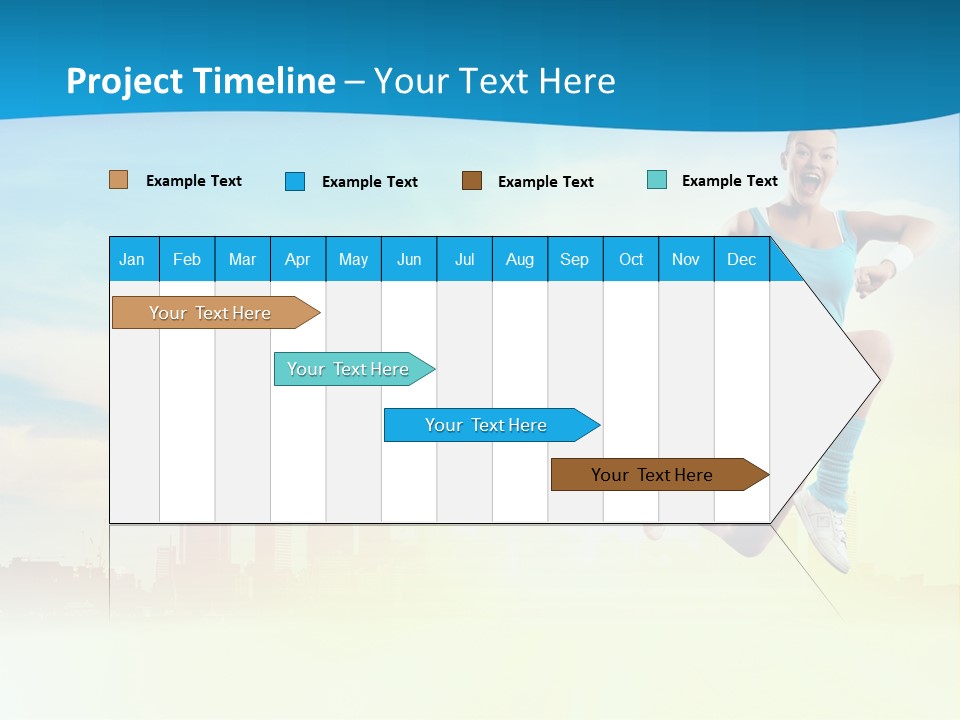 Length Blue Smiling PowerPoint Template